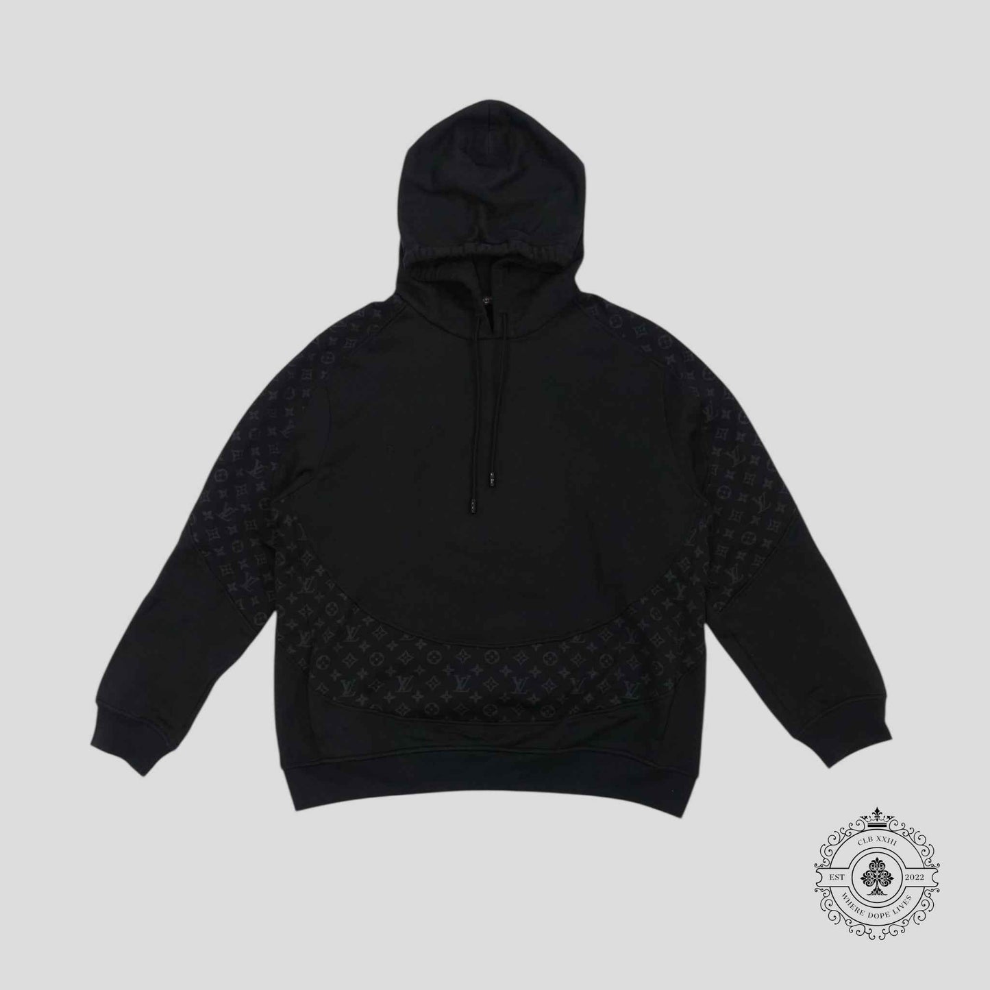 Louis Vuitton Monogram Circle Cut Hoodie in Black