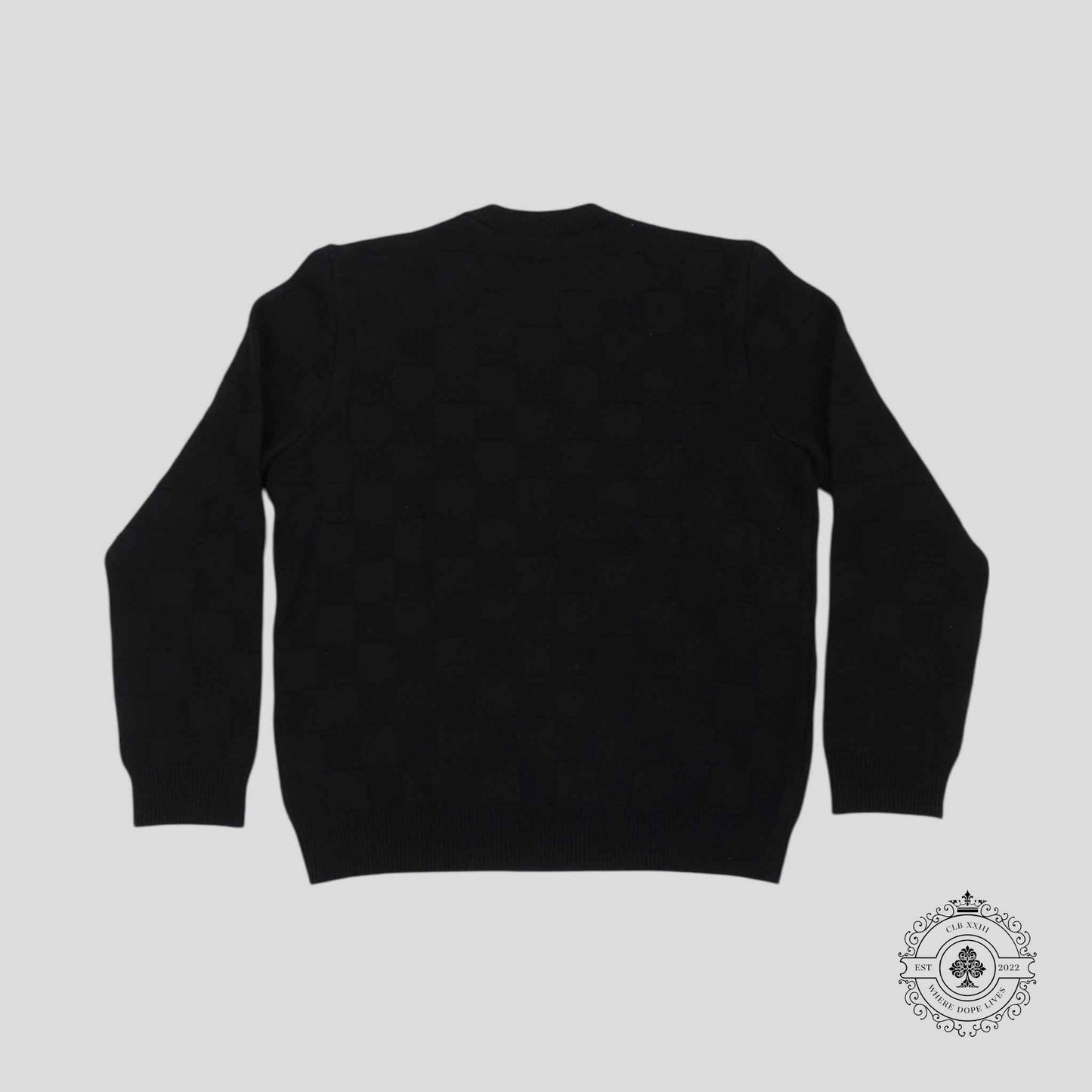 Louis Vuitton Damier Pearl Embroidered Pullover in Black