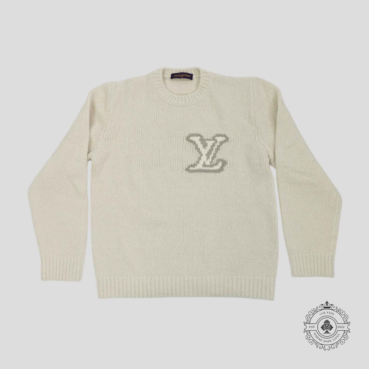 Louis Vuitton LV Jacquard Sweater in Cream