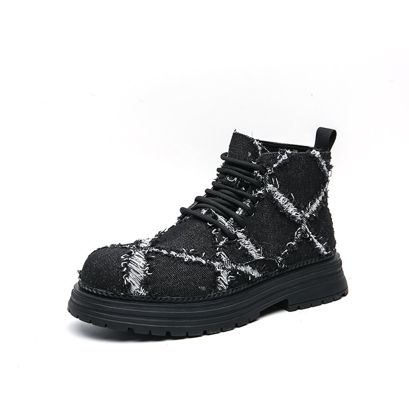 MLB LTHR-05 Textured High-Top Boots - Luxuryurbanwear