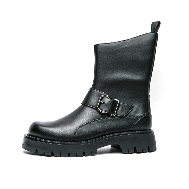 MLB LTHR-11 Rugged Mid-Calf Boots - Luxuryurbanwear