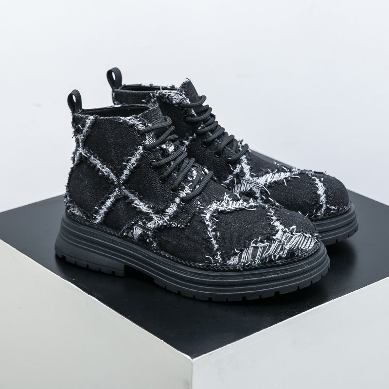 MLB LTHR-05 Textured High-Top Boots - Luxuryurbanwear