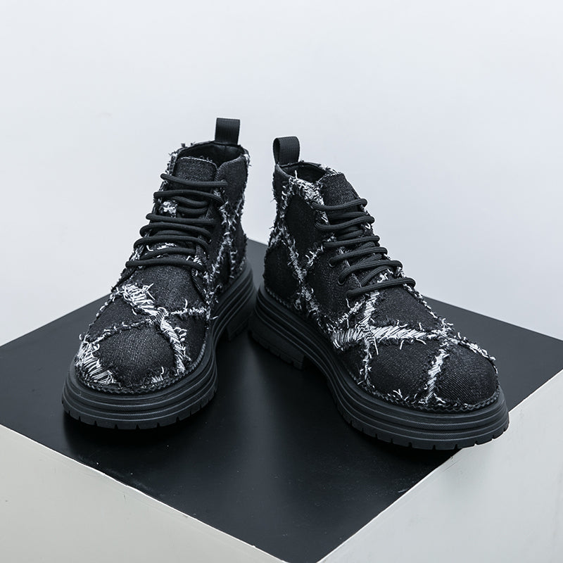 MLB LTHR-05 Textured High-Top Boots - Luxuryurbanwear