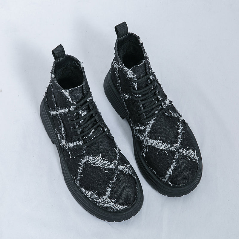 MLB LTHR-05 Textured High-Top Boots - Luxuryurbanwear