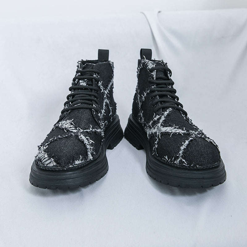MLB LTHR-05 Textured High-Top Boots - Luxuryurbanwear