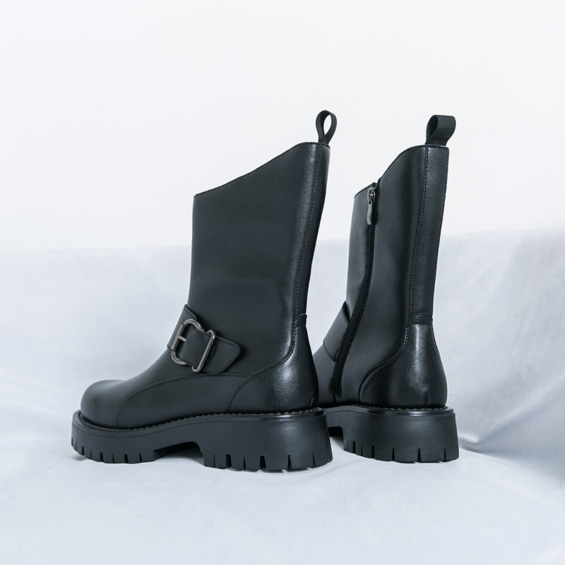 MLB LTHR-11 Rugged Mid-Calf Boots - Luxuryurbanwear