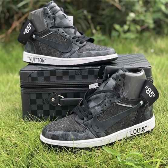 Custom Air Jordan 1 x Monogram Logo Wolvess