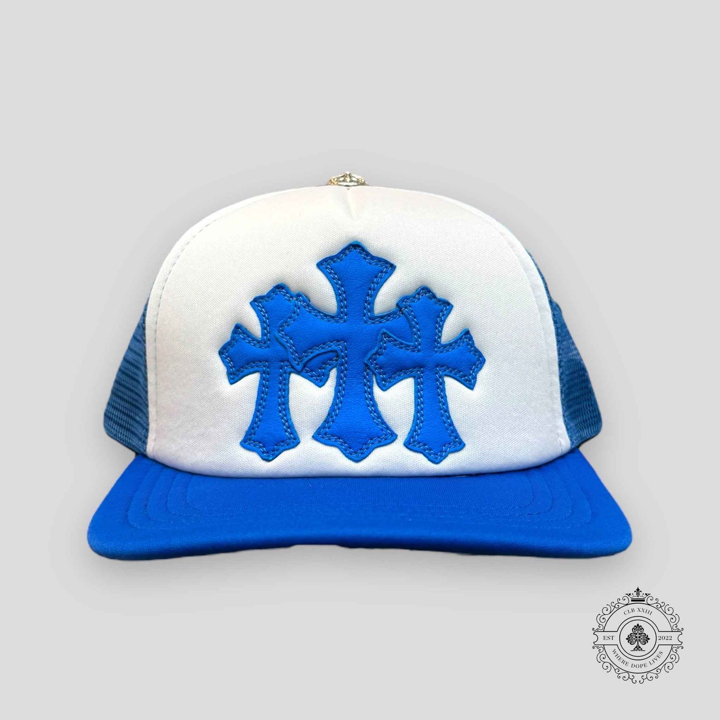 Chrome Hearts Miami Exclusive Trucker Hat in Blue