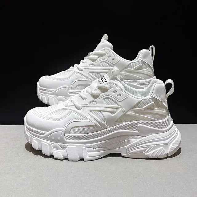 Versatile Thick soled Dad Shoes for Girls New Student White Shoes