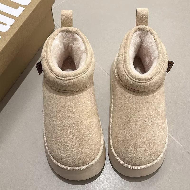 Retro Versatile Fashion Cotton Shoes Women's Anti slip Snow Shoes - Luxuryurbanwear