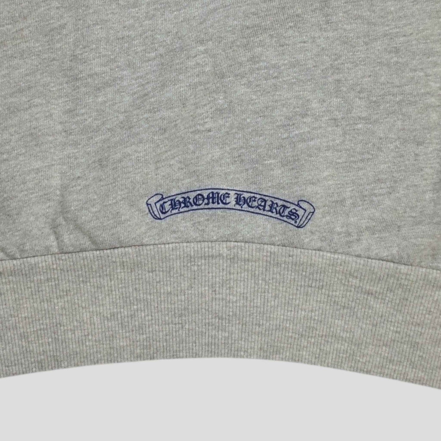 Chrome Hearts Women's Triple Cross CH Flocked Crewneck in Grey