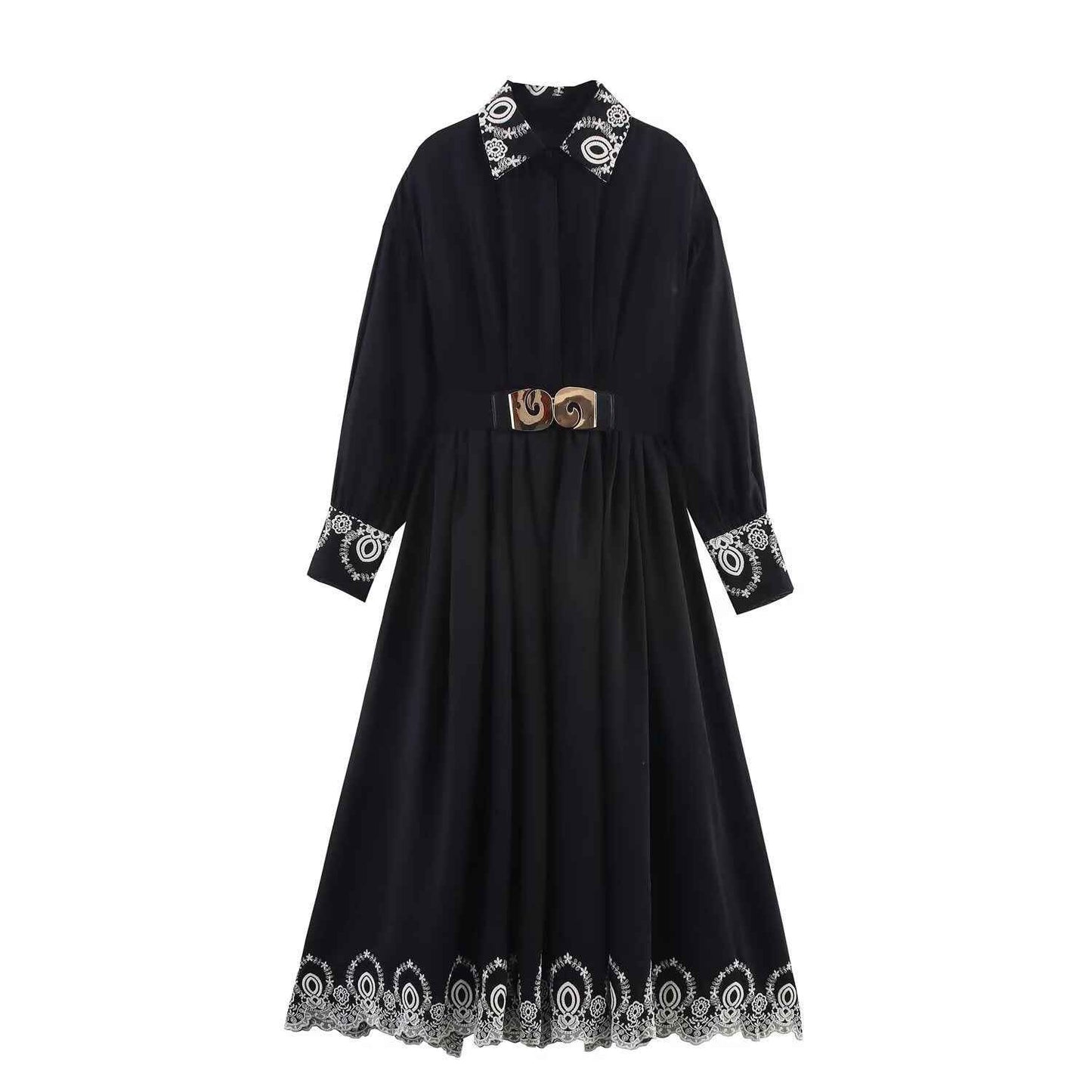 Elegant Embroidered Dress, Central Park | Women - BYMANYC ® New York
