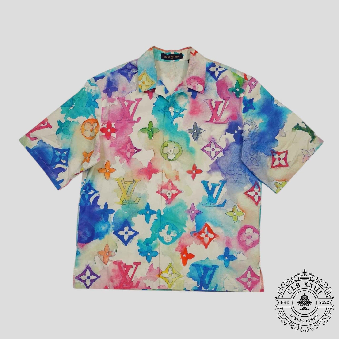Louis Vuitton Watercolor Button Up in Multicolor