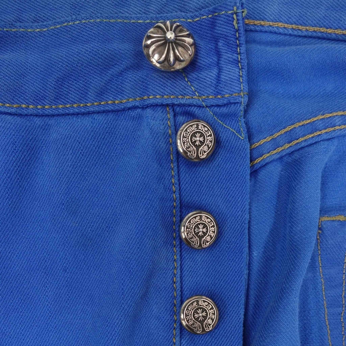 Chrome Hearts Levis Cross Patch Jeans in Blue