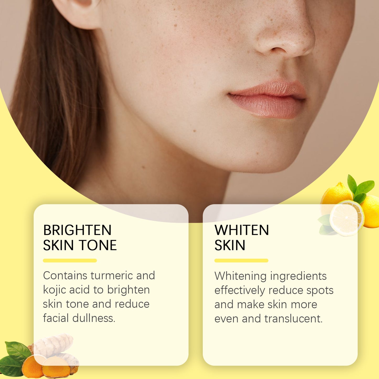 OUHOE Turmeric Cleansing Pad Gently Cleanses Facial Skin, Brightening And Moisturizing Refreshing Skin Care Cleansing Pad