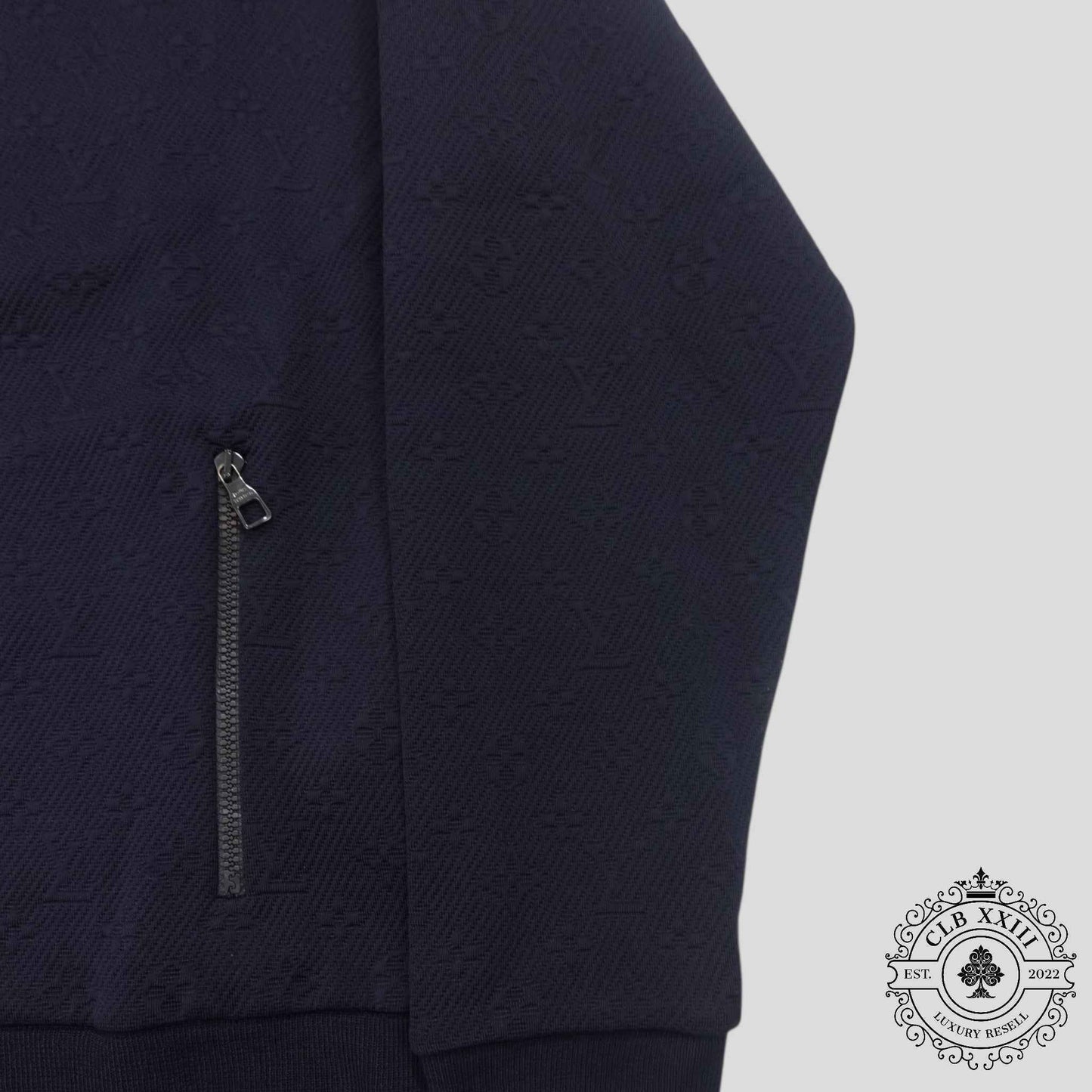 Louis Vuitton Monogram Embroidered Jacket in Navy Blue