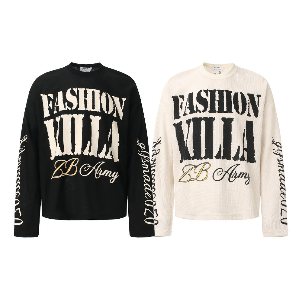 Graphic Letter Sweatshirt | Crew Neck Long Sleeve Pullover - Luxuryurbanwear