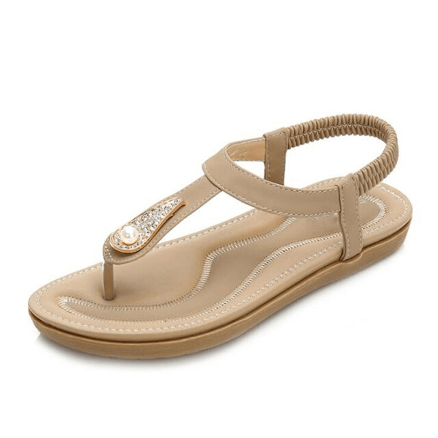 Fegali Women's Flat Sandal Elastic Band