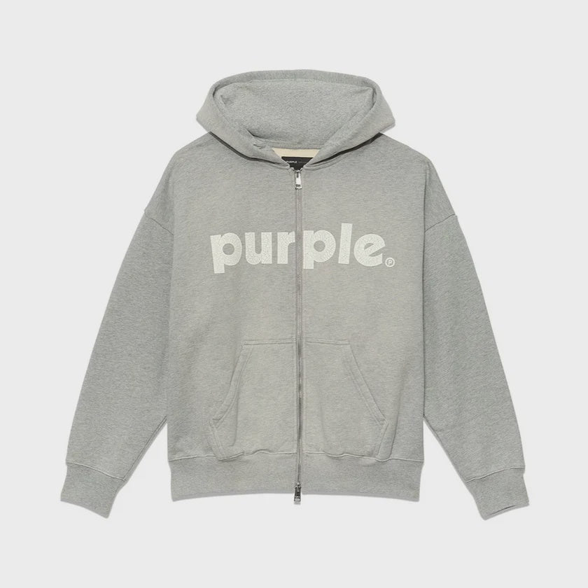 PURPLE Hoodie ZipUp Minimal Logo