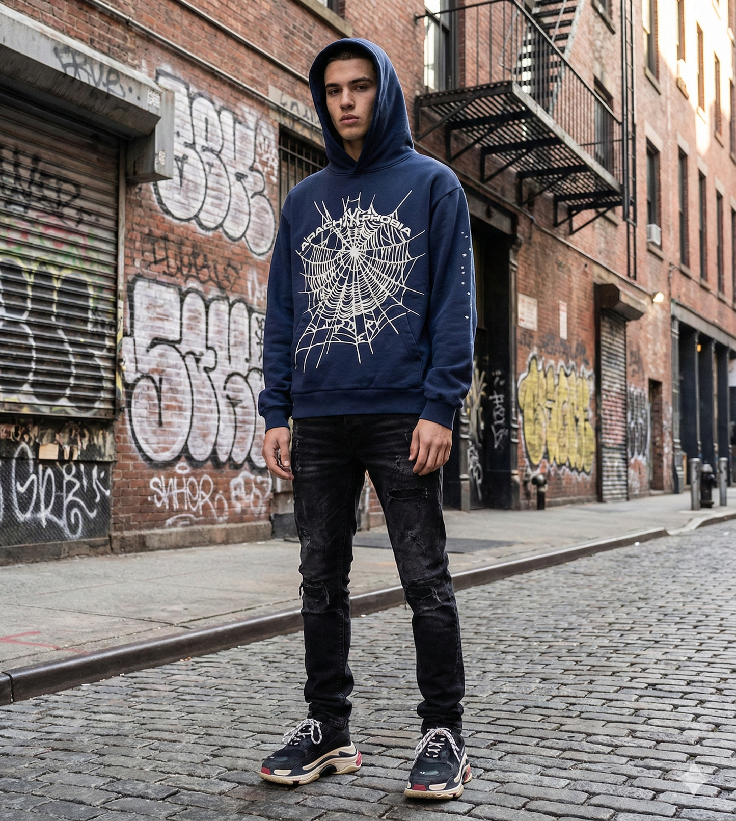 SPYDER Hoodie Spider Web Graphic