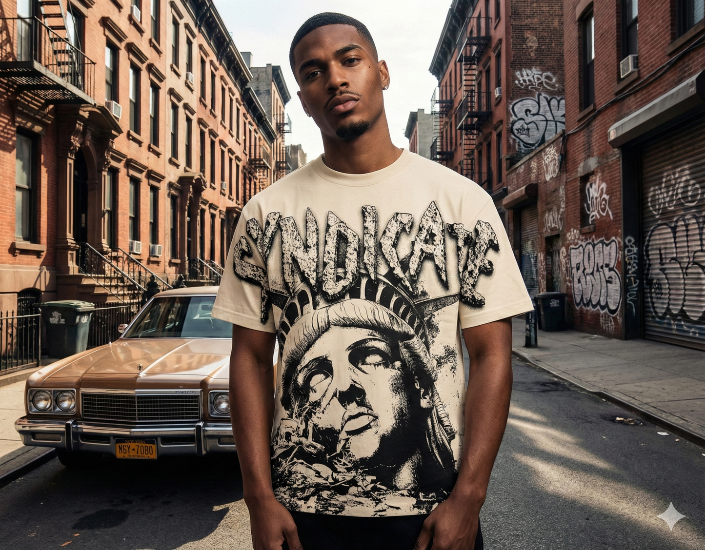 THE SYNDICATE TShirt Statue Design Graphic