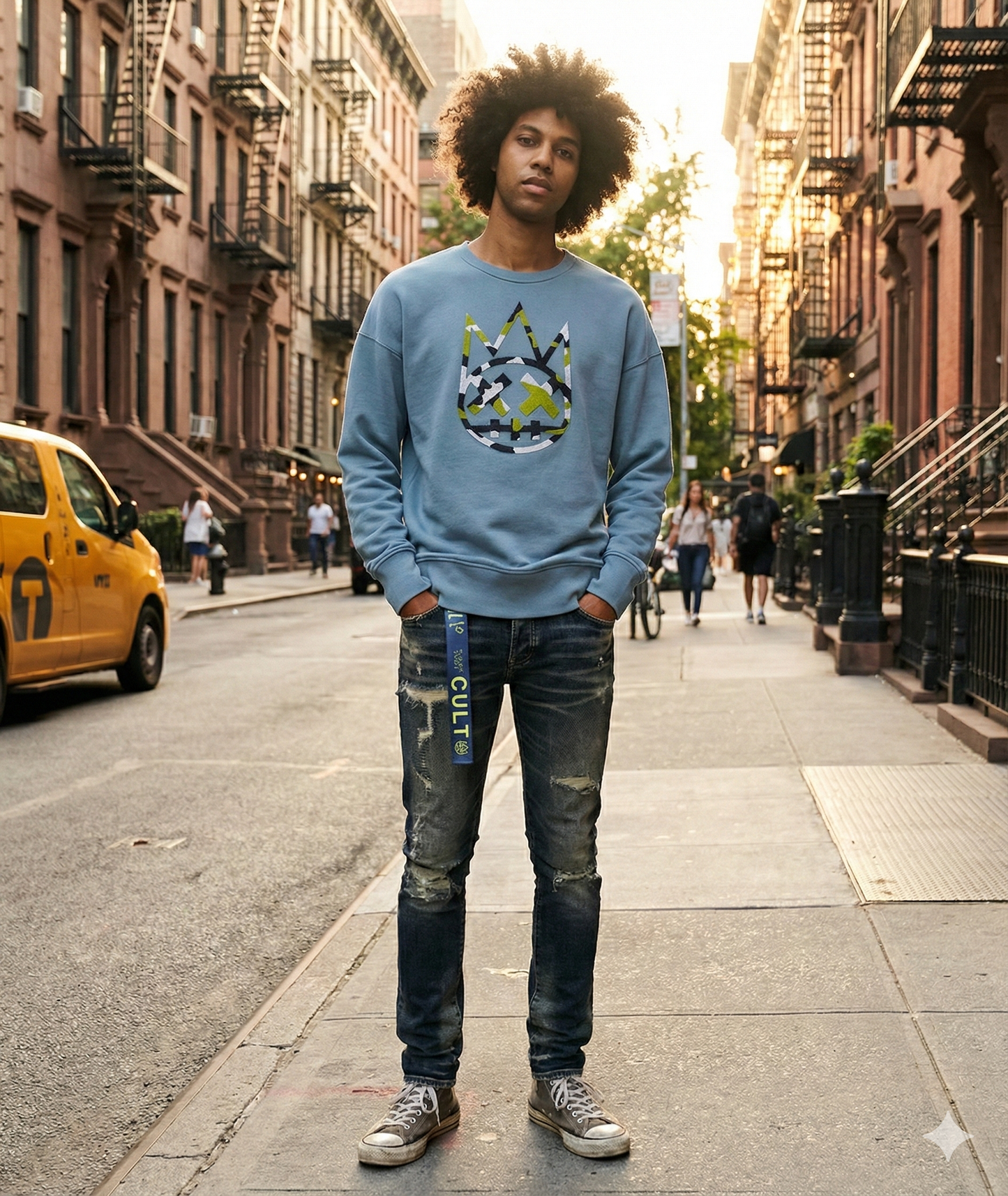 CULT OF INDIVIDUALITY Sweatshirt Camo Logo