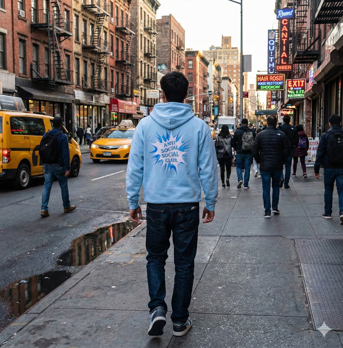 ANTI SOCIAL Hoodie Burst Logo