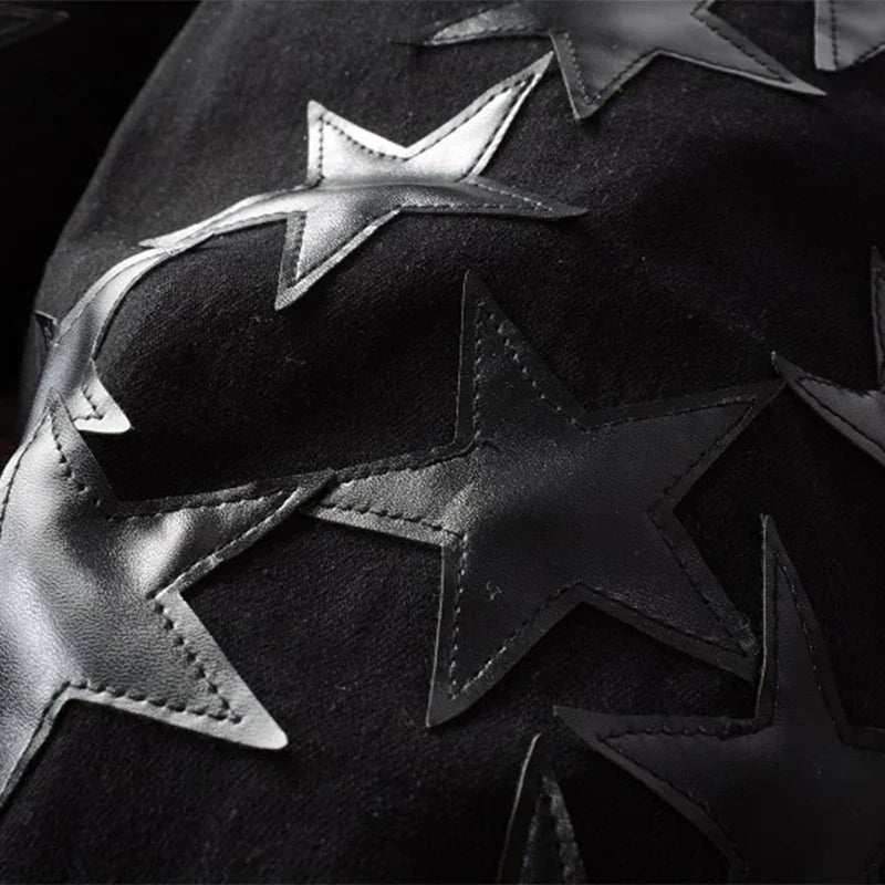 Ebony Black Stars Patch Jeans