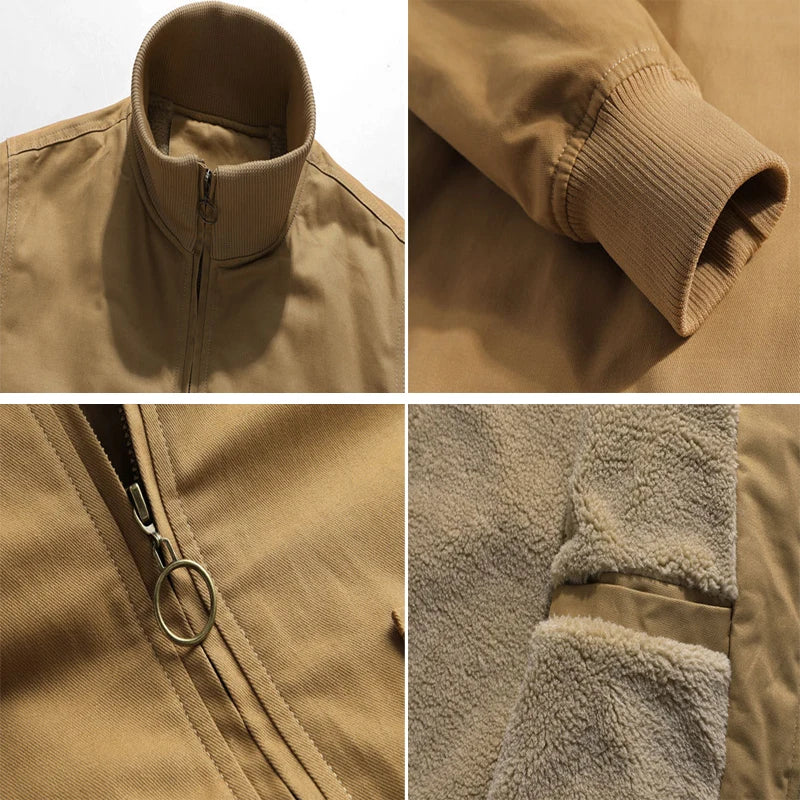 Patchwork Zipper Chief Bomber Jacket