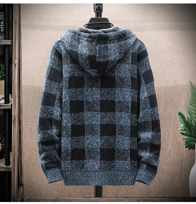 Plaid Chore Zipper Hoodie