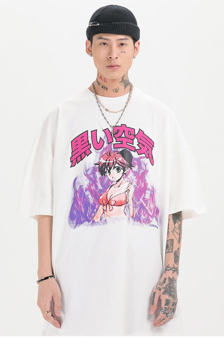 Japanese Anime Fire Girl T-Shirt