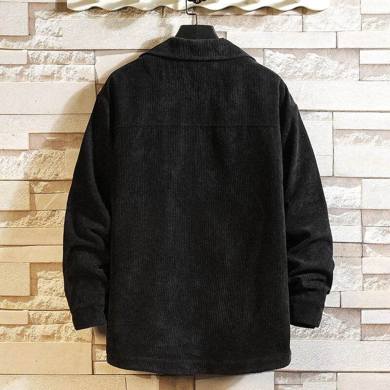Velvet Pattern Point Collar Style Shirt