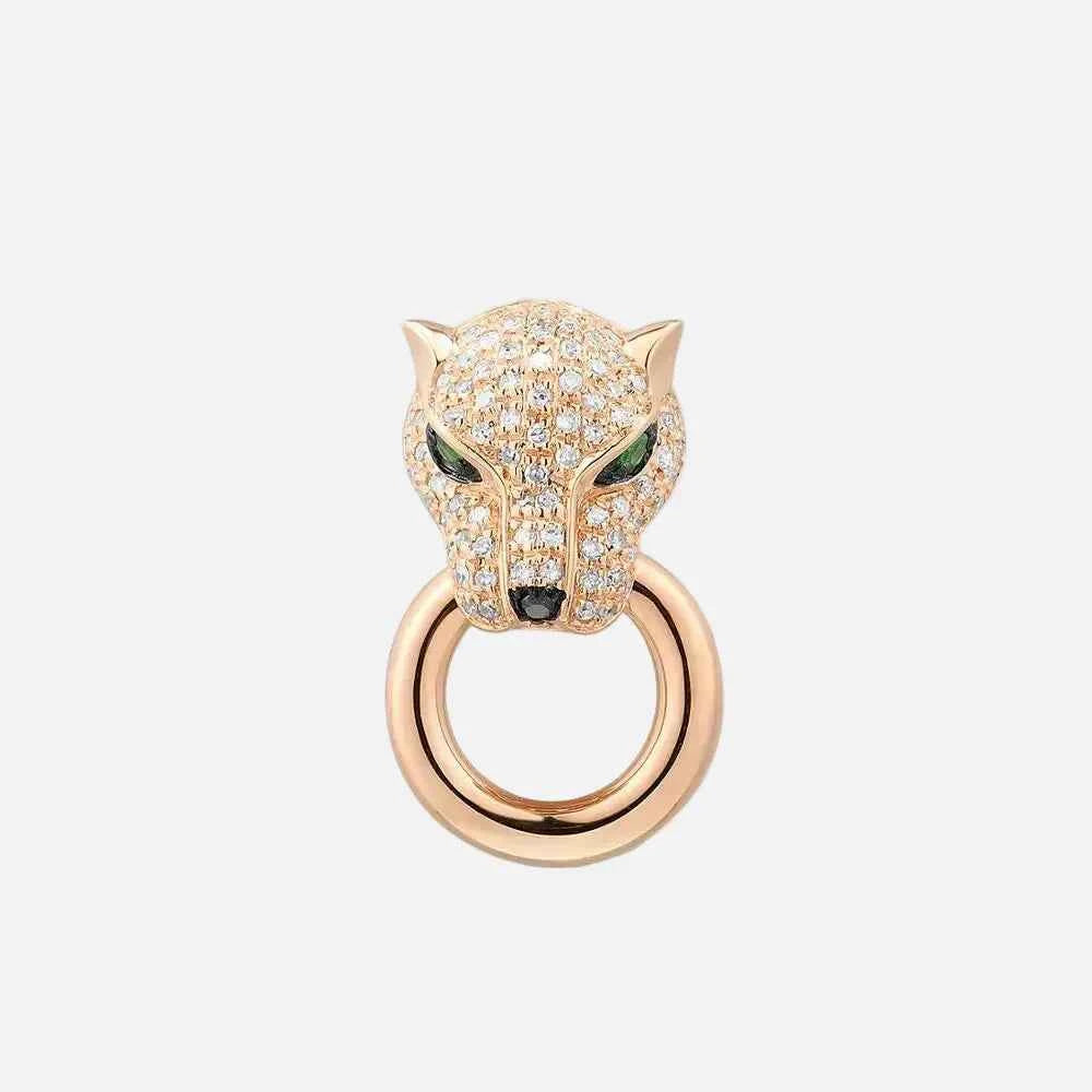 Genuine Rose Gold Leopard Diamond Necklace