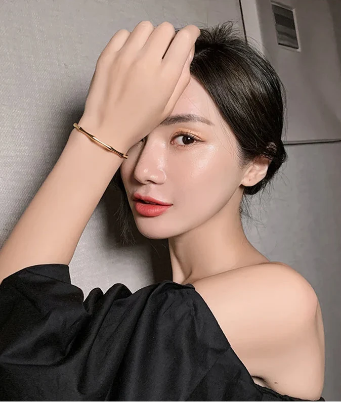 Handmade Stainless Steel Bamboo Bangle Bracelet - Luxuryurbanwear