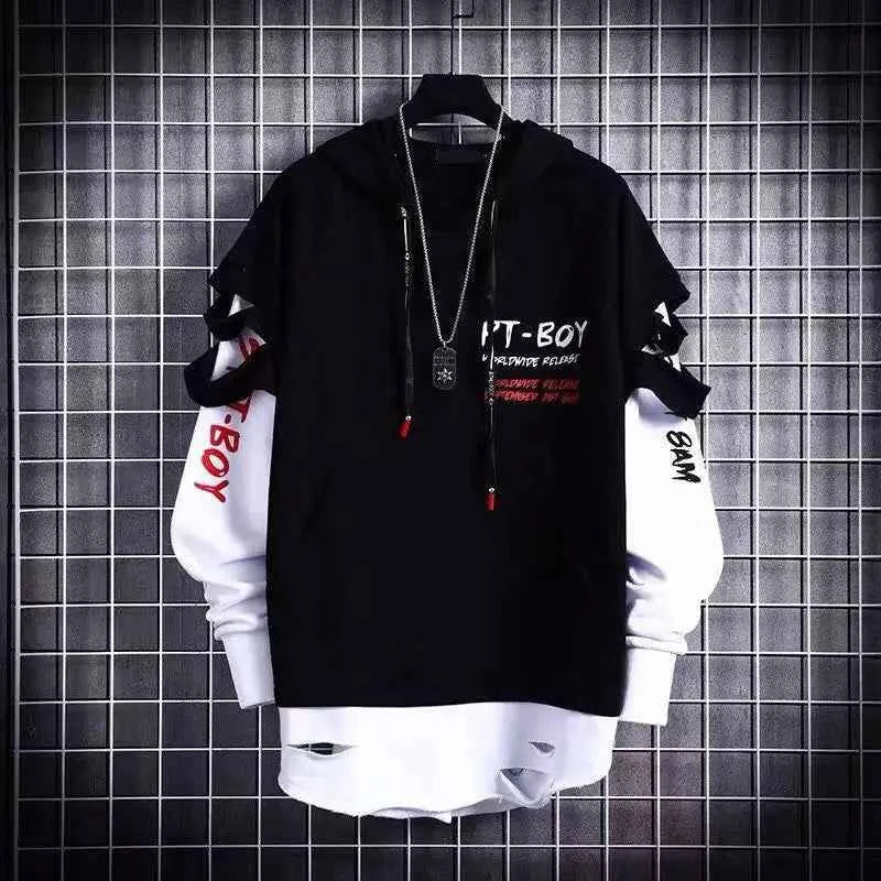 PT-Boy Japanese Men's Hip Hop streetwear Hoodie