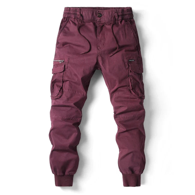 Rib Style Side Pockets Cargo Pants
