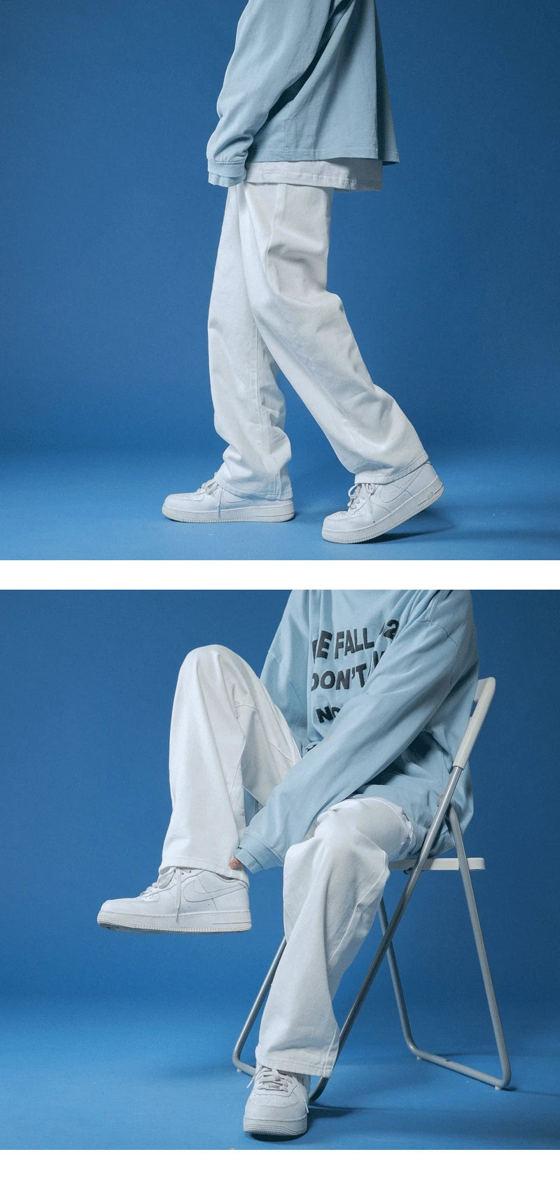 Straight Hip-hop Drawstring Wide Leg Pants
