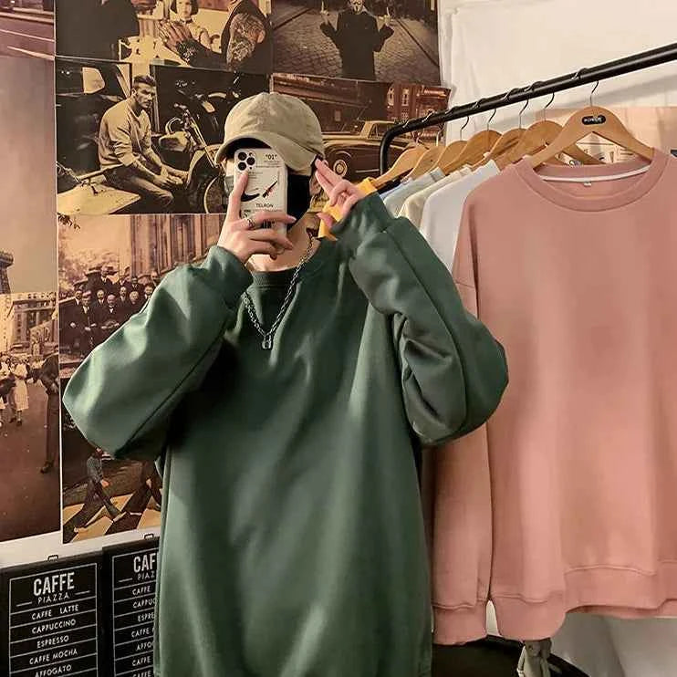 Oversized Fashionable Korean Hip Hop Sweatshirt