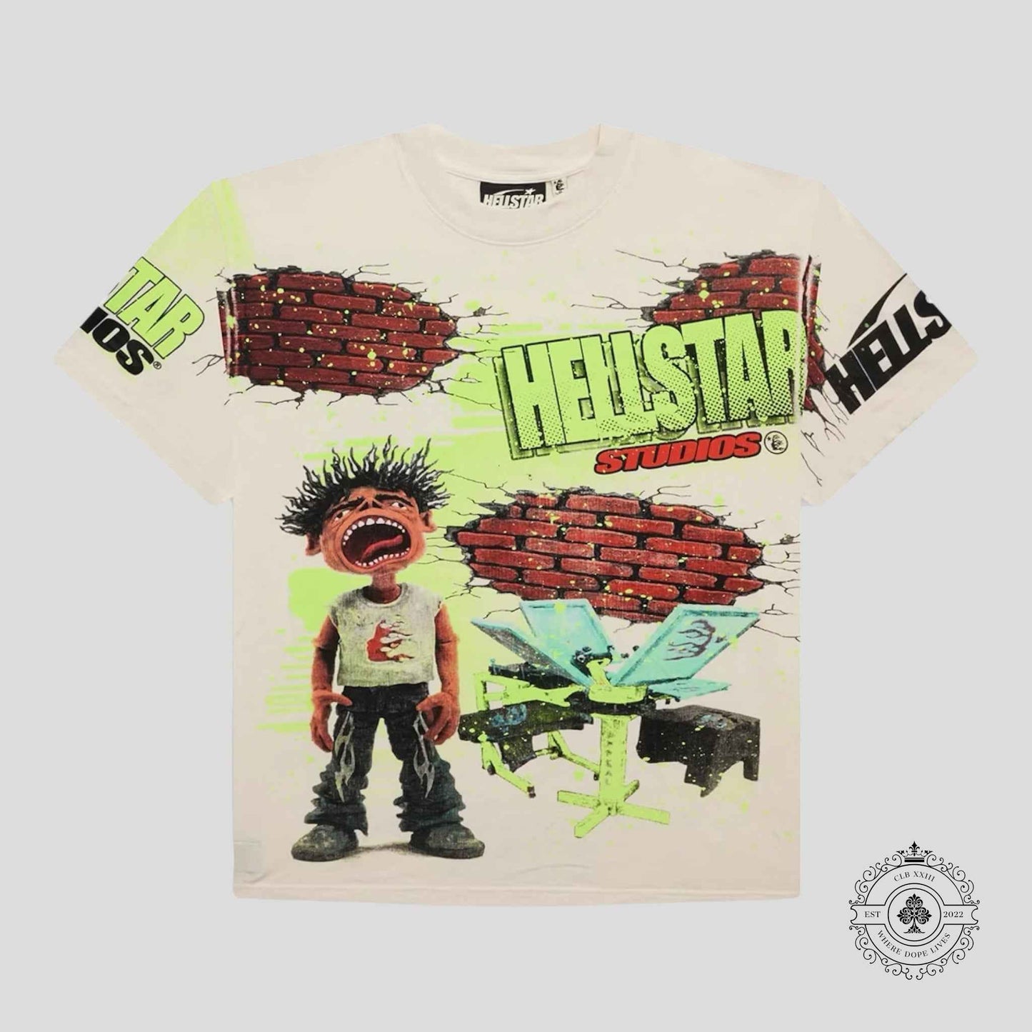Hellstar Studios Brick Wall T-Shirt in White