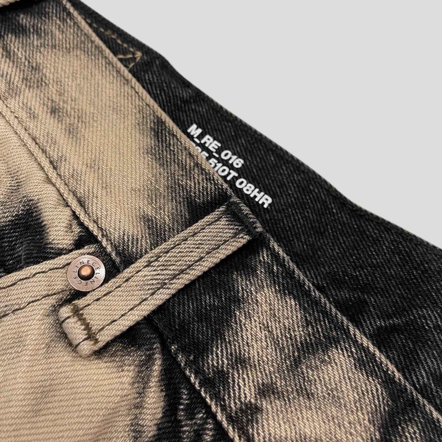 Celine Wesley Straight Leg Distressed Bleached Jeans