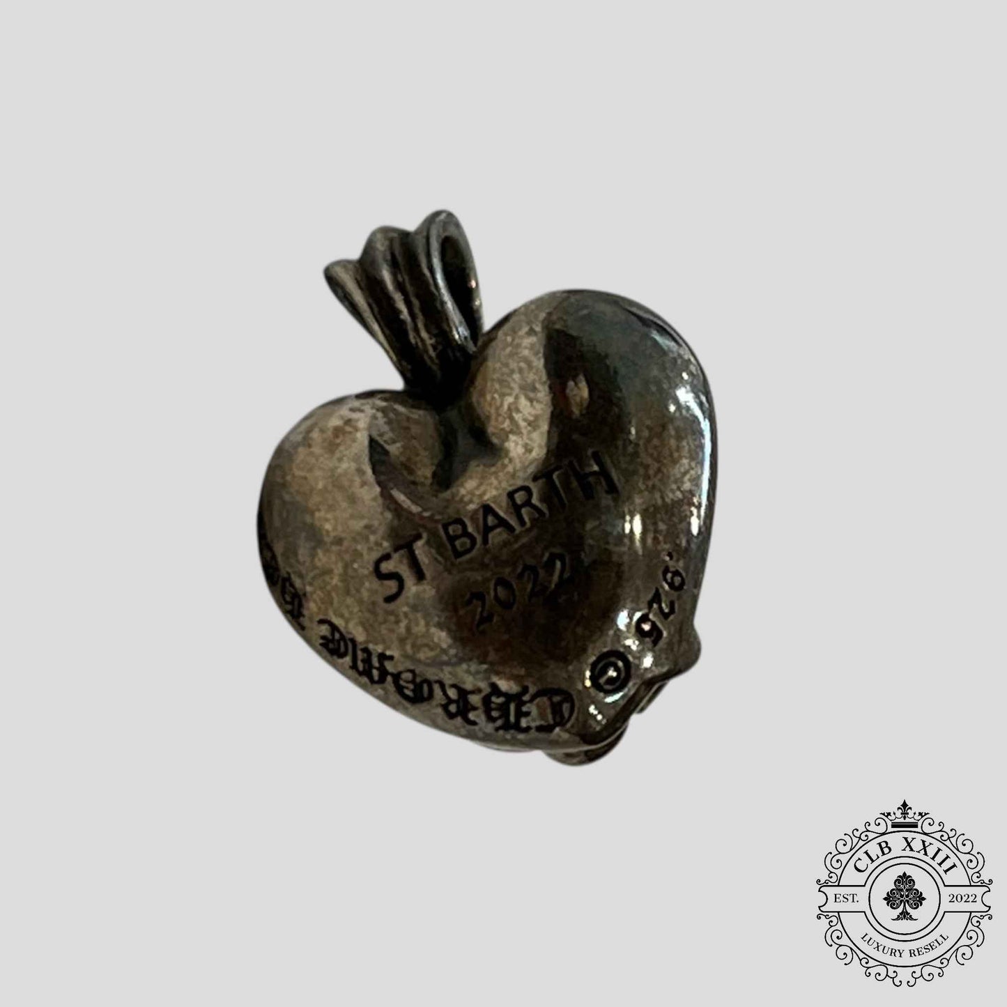 Chrome Hearts St Barth Vine Hearts Pendant in Silver