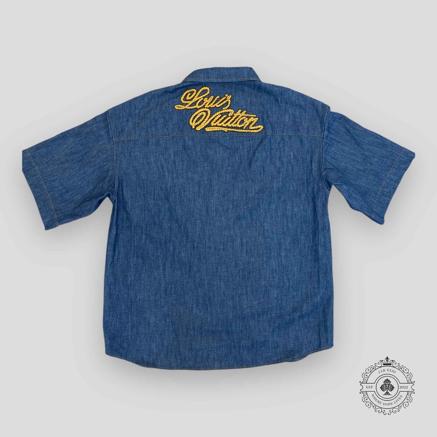 Louis Vuitton Western Embroidered Chambray Shirt