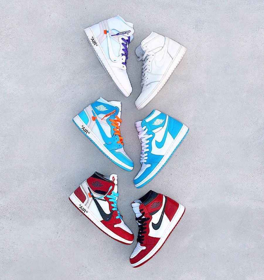 Custom Air Jordan 1 OFF-White Blue Sneakers for Unique Style SneakerNational