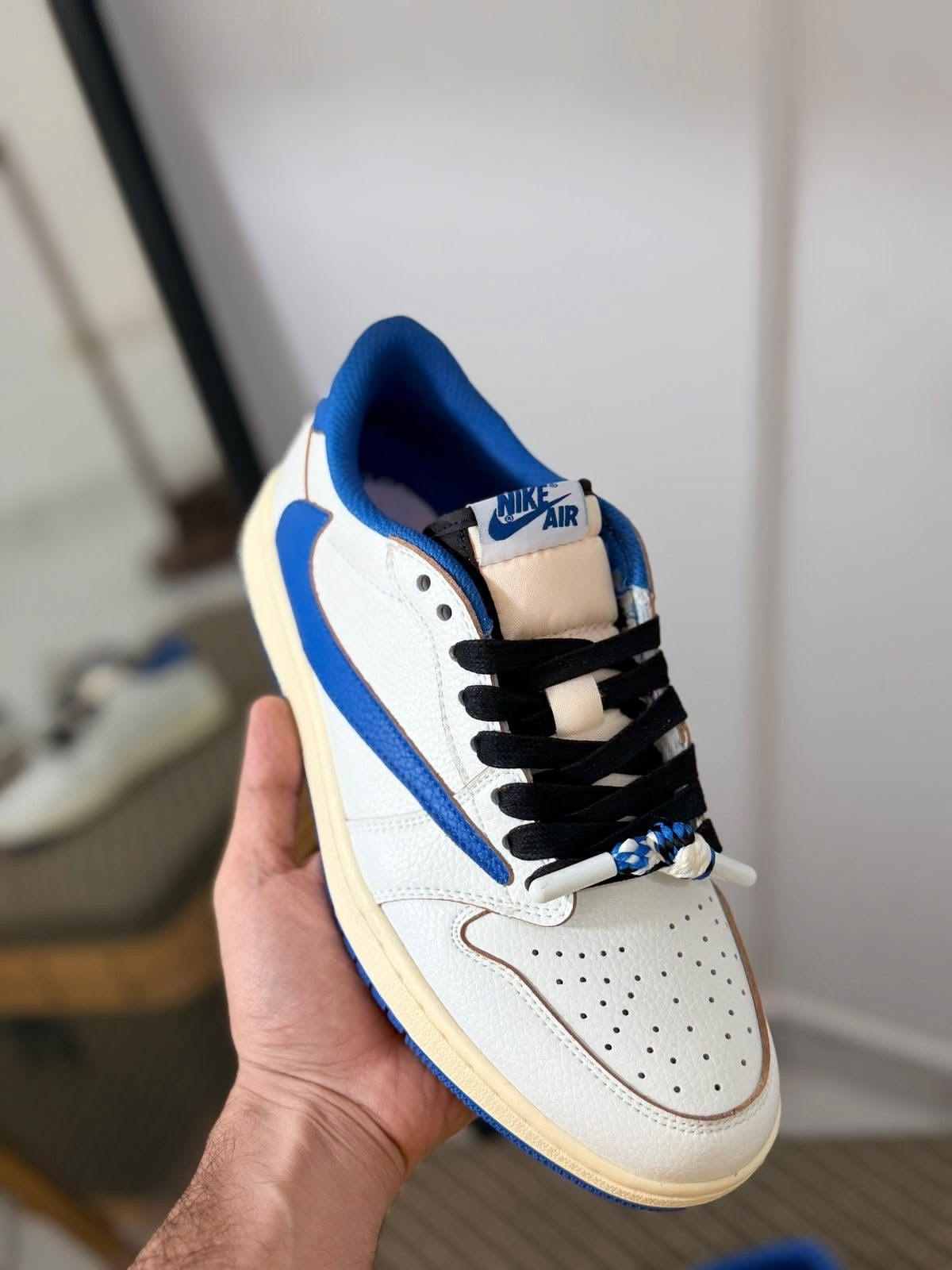 Custom Air Jordan 1 x Travis Scott x Fragment Design DM7866-104