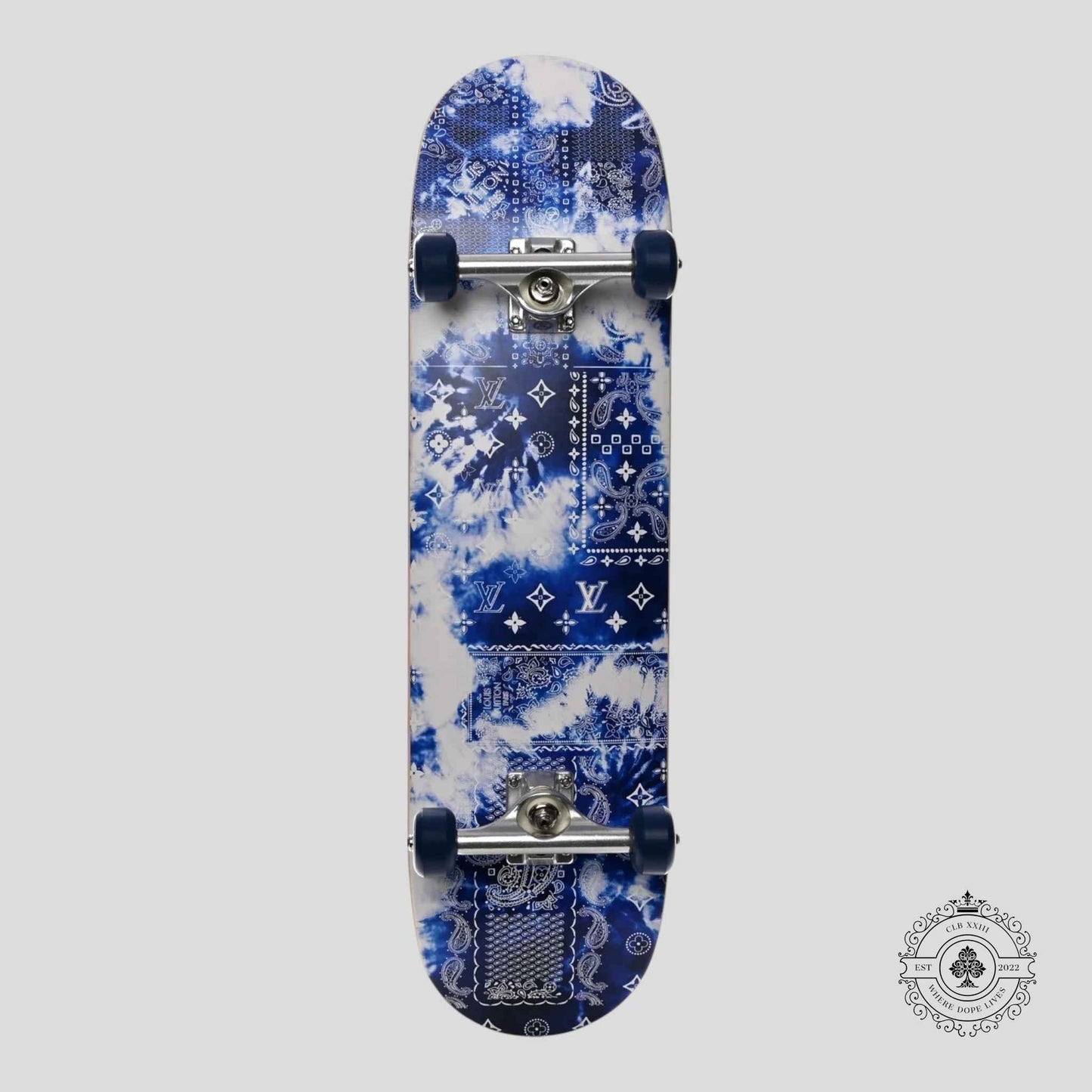 Louis Vuitton Bandanna Skate Deck in Blue