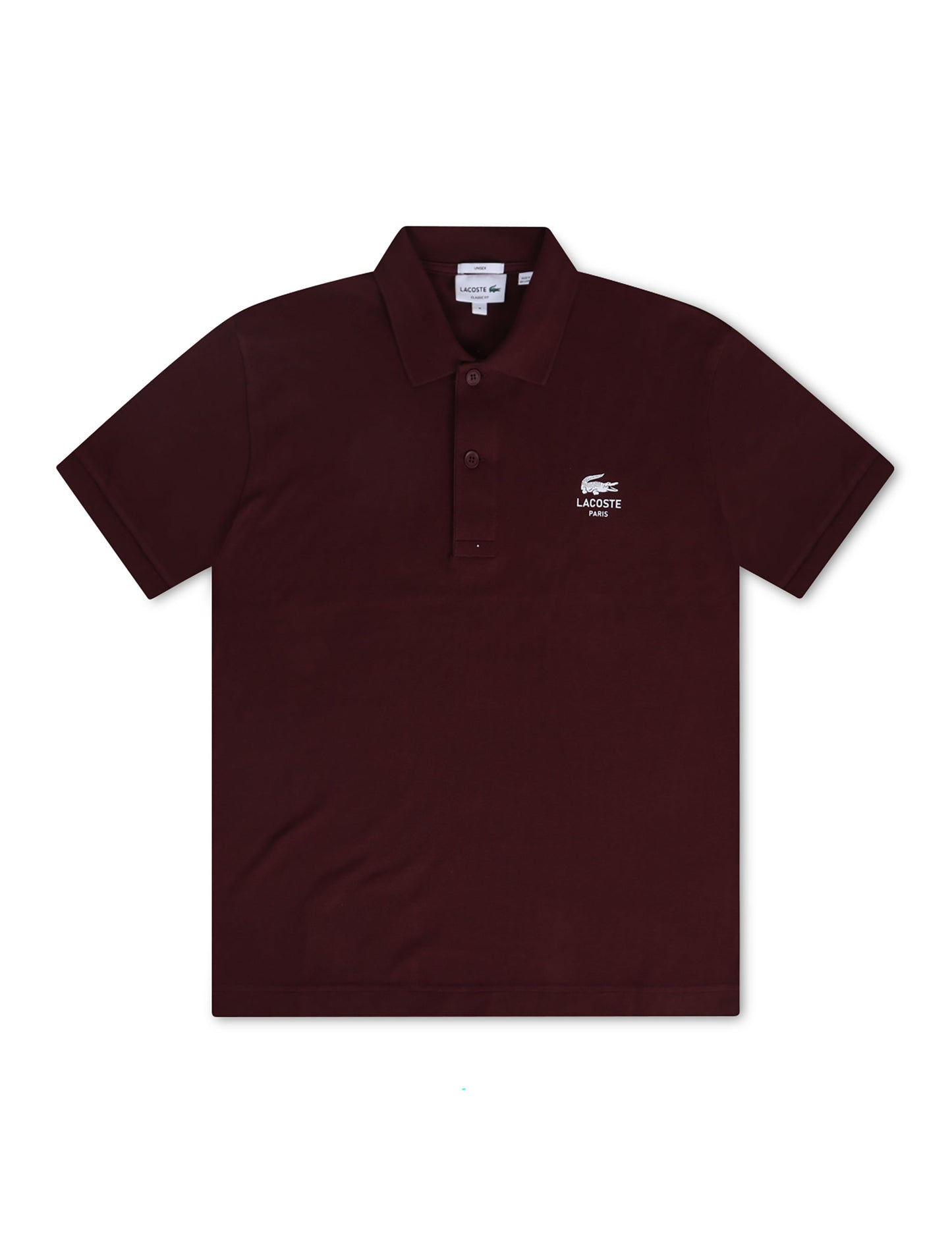 Lacoste Signature Print Polo Shirt - Bordeaux