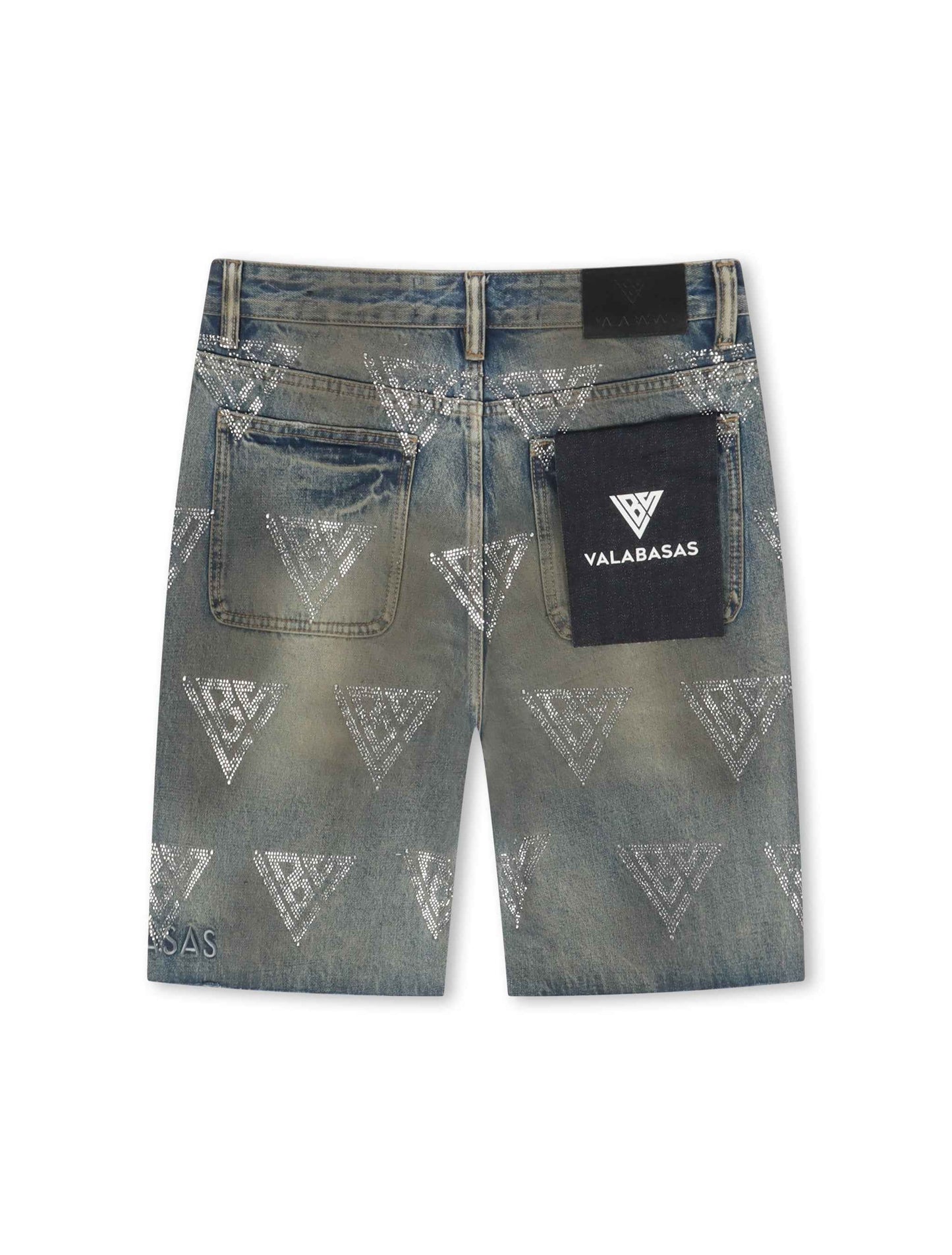 Valabasas Palace Rhinestone Jeans - Dirty Wash