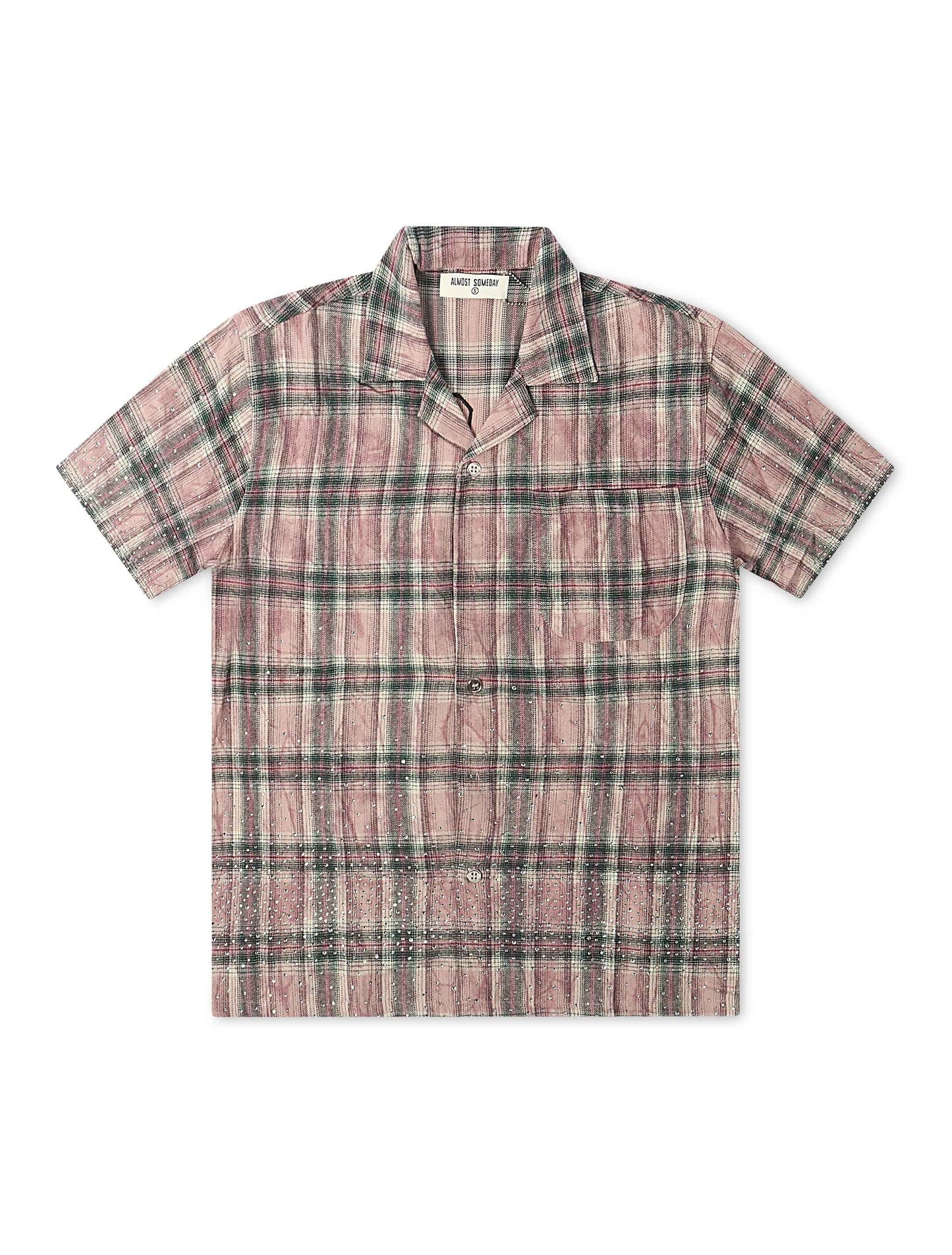 Almost Someday Solomon Rhinestone Flannel - Maroon