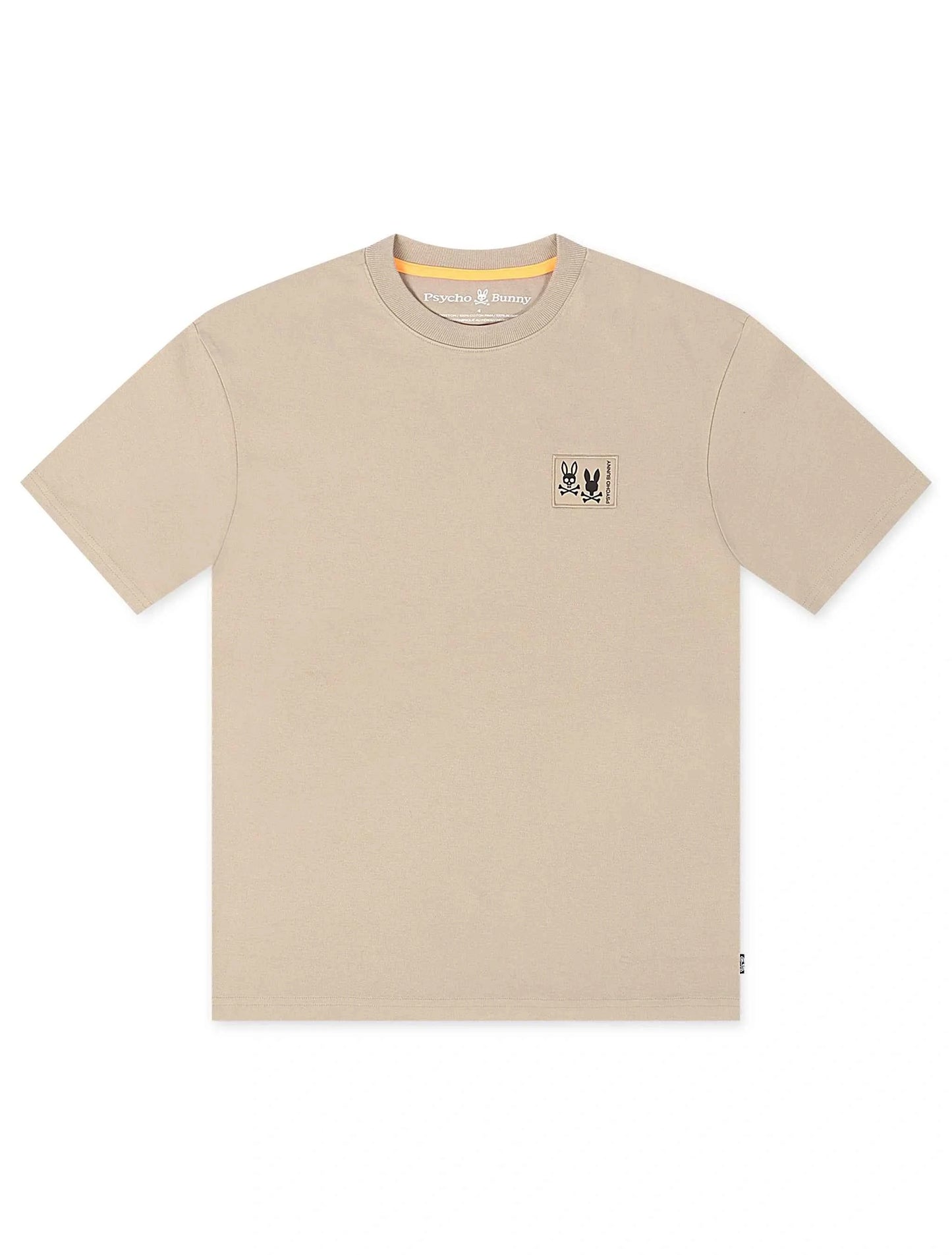 Psycho Bunny Monroe Heavy Weight Relaxed Fit Tee - Stone