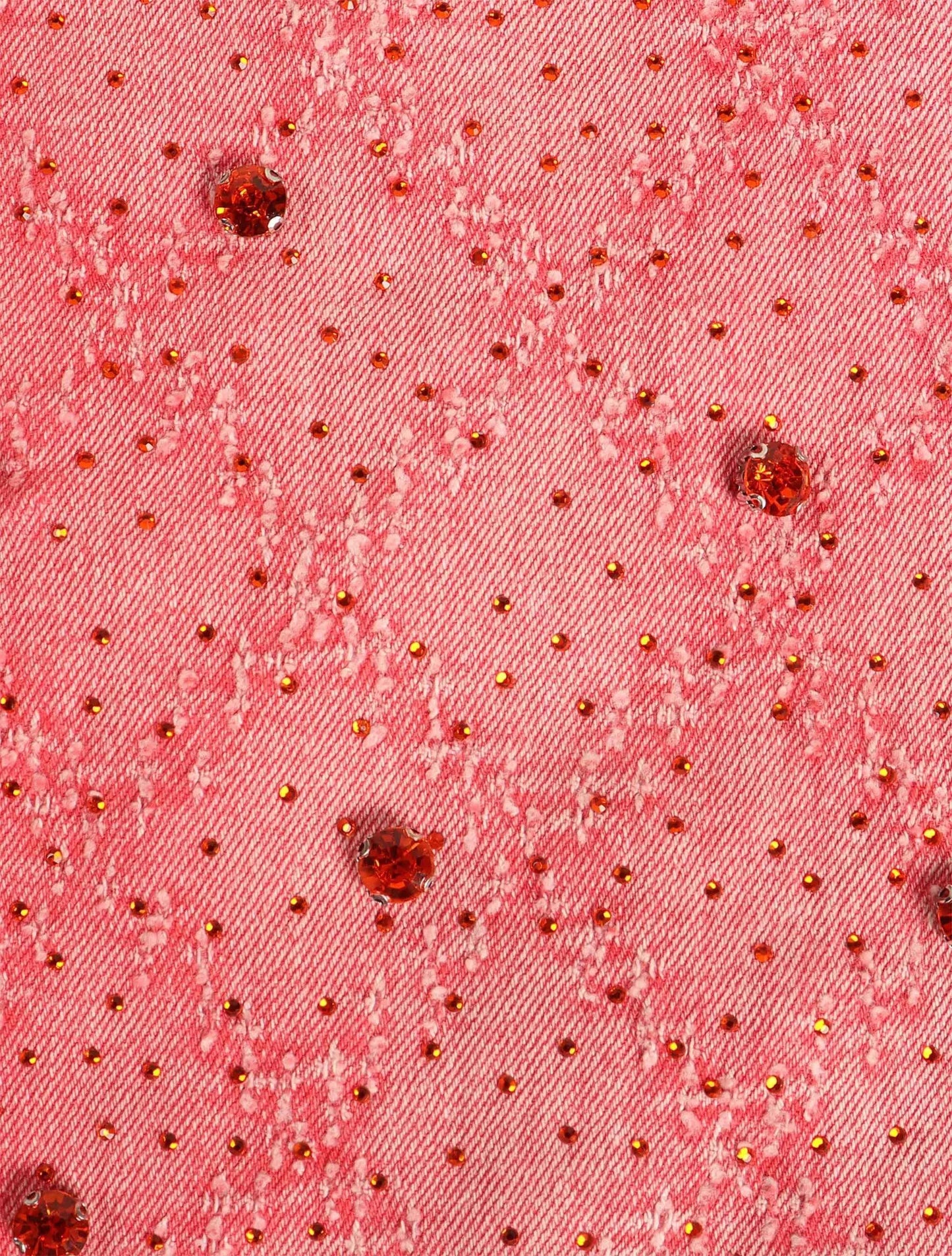 Vicious Denim Rhinestone Flare Jeans - Pink